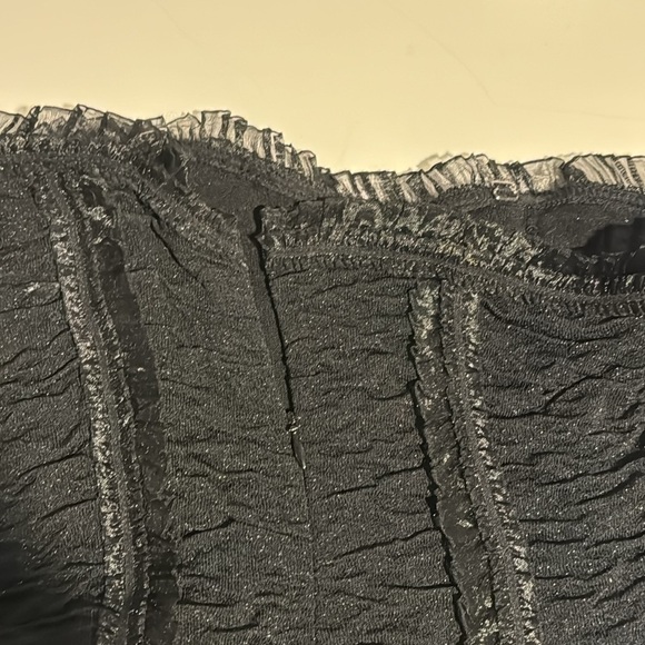 Escada Strapless Black Sparkle Knee Length Dress Size 36 - Picture 5 of 5